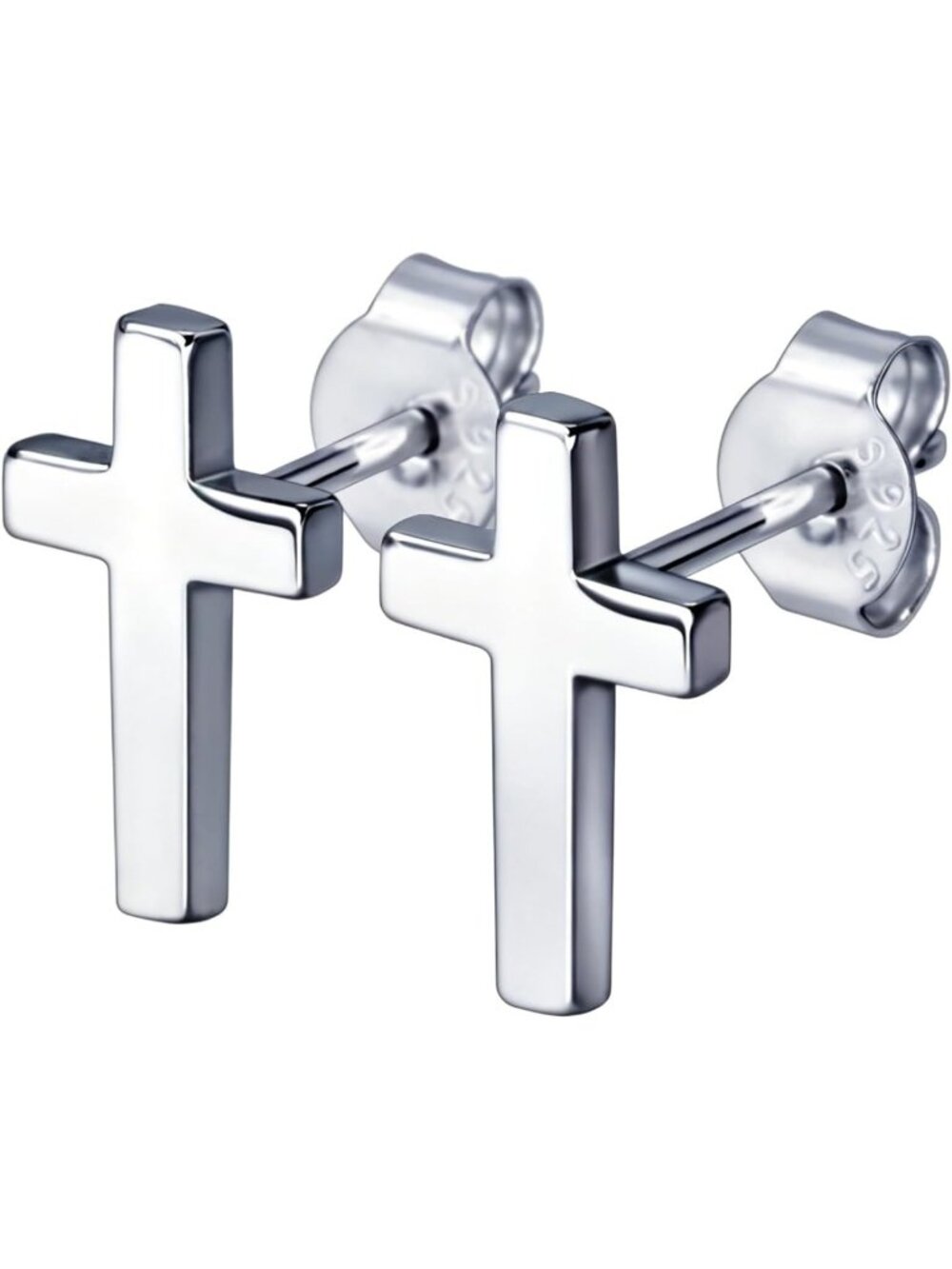 925 Sterling Silver Cross Stud Earrings Fashion Earrings